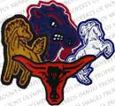 Mustang, Longhorn, and Mule Mascots