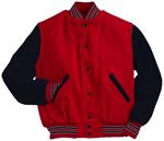 Red, Black, and White High School Letterman Jacket