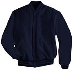 Black Varsity Jacket with Naugahyde Vinyl Sleeves